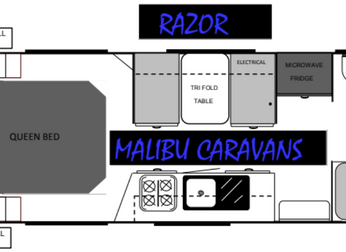 Malibu Caravans Razor Floor Plan